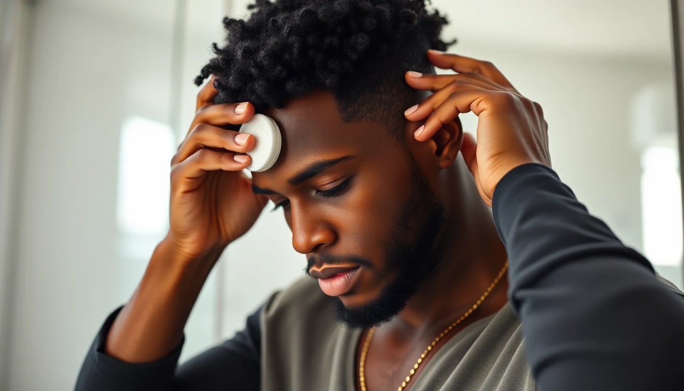 Best Leave-In Conditioner for 4C Hair: Moisture That Actually Lasts — man applying hair moisturizer