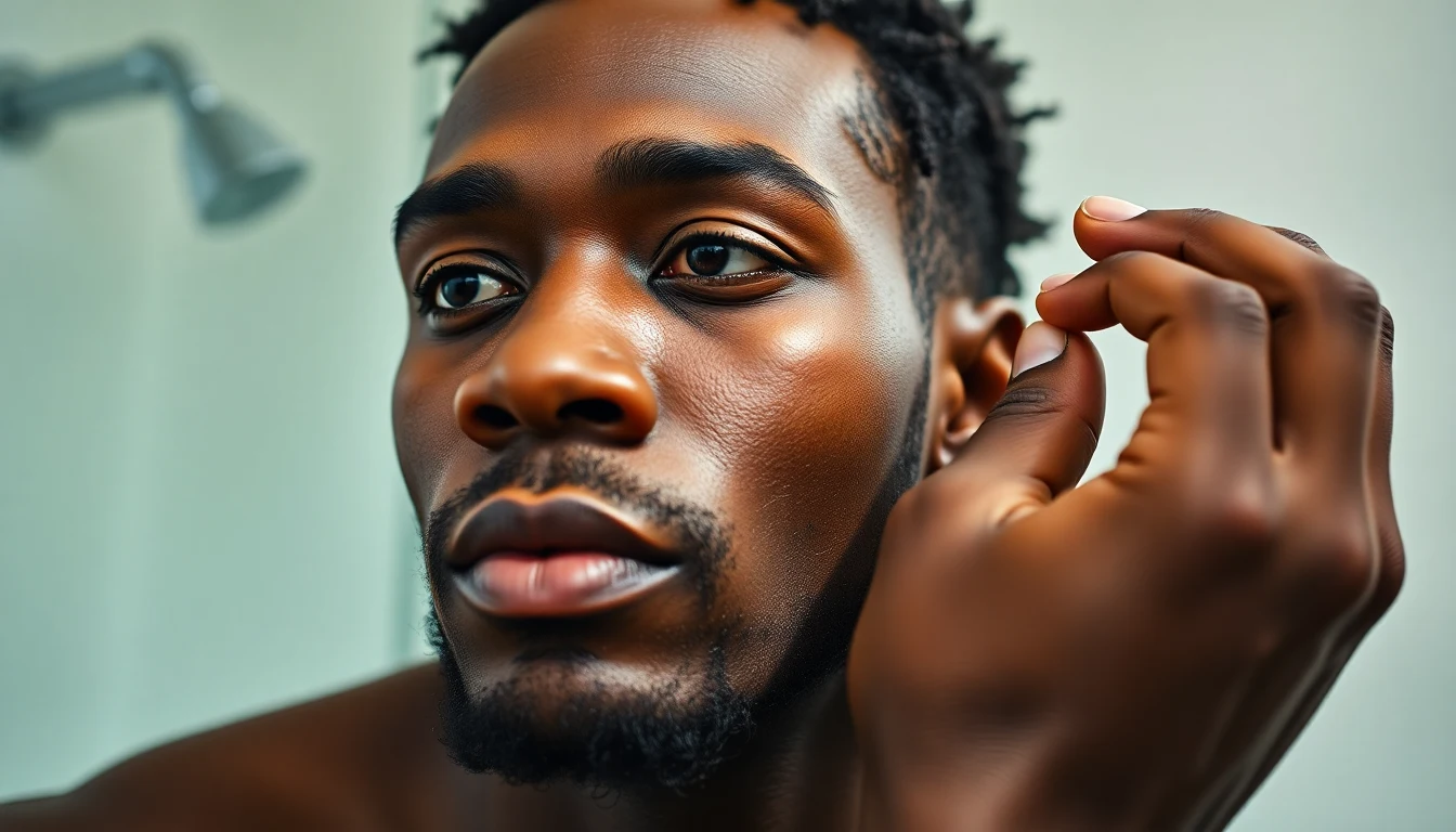 Best Leave-In Conditioner for 4C Hair: Moisture That Actually Lasts — man applying hair moisturizer