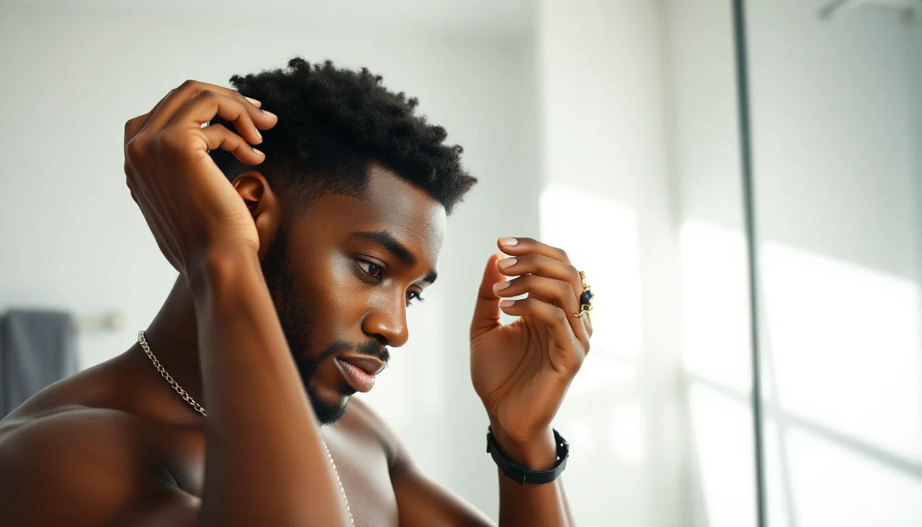 Best Lotions for Black Men: Dermatologist-Approved Picks for Every Skin Type — man applying hair moisturizer