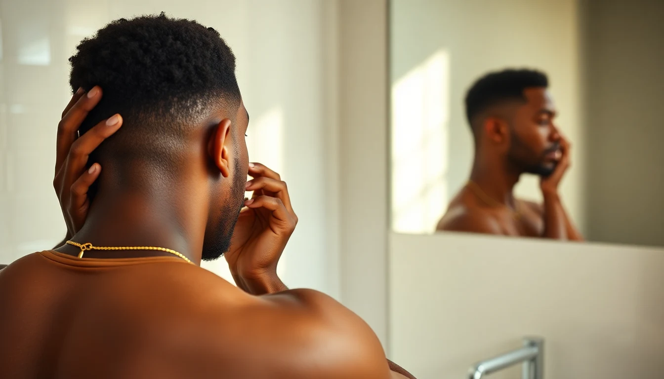 Best Lotions for Black Men: Dermatologist-Approved Picks for Every Skin Type — man applying hair moisturizer