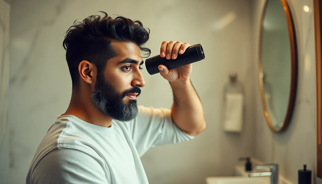 Best Pomades for Thick Wavy Middle Eastern Hair: Hold, Shine, and Control Without Crunch — man styling hair with hair product