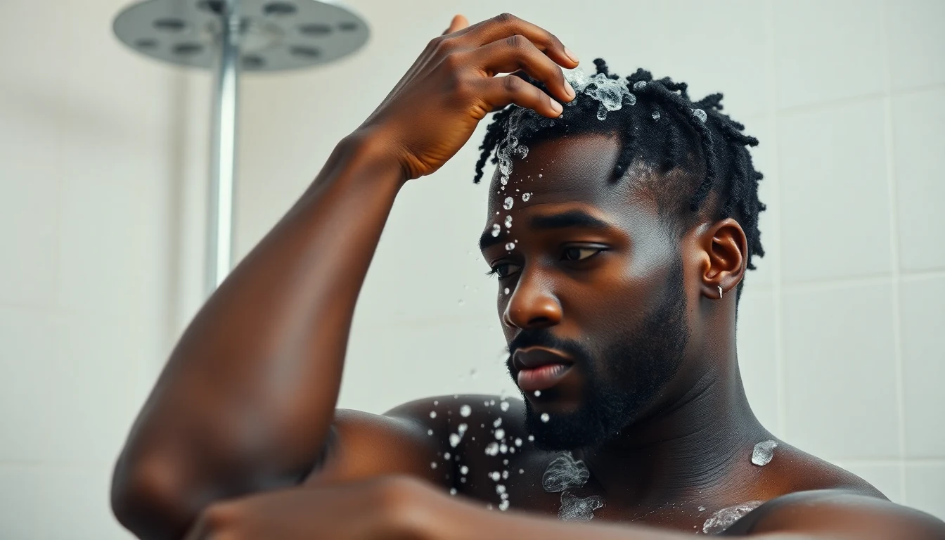 Best Shampoo for 4C Hair: Sulfate-Free Picks That Actually Clean — man washing hair with shampoo