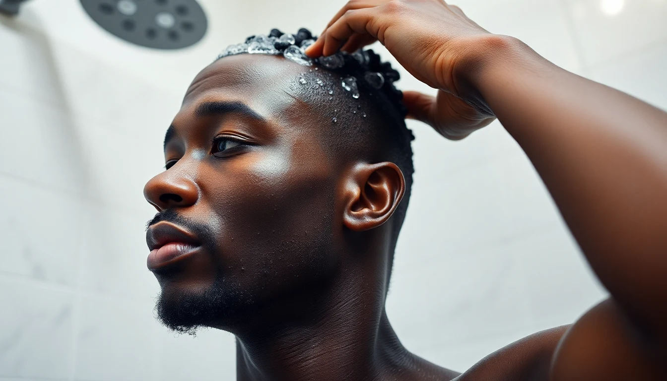 Best Shampoo for 4C Hair: Sulfate-Free Picks That Actually Clean — man washing hair with shampoo
