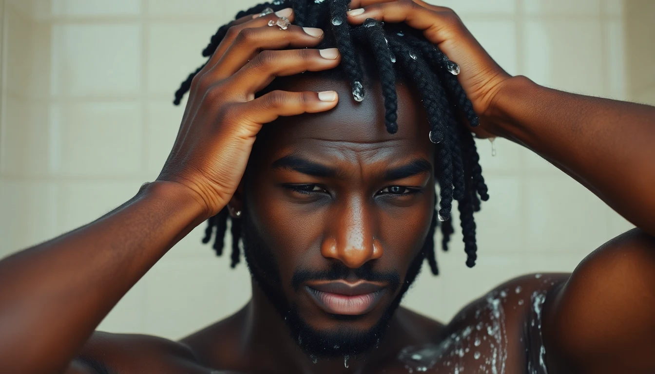 Best Shampoo for 4C Hair: Sulfate-Free Picks That Actually Clean — man washing hair with shampoo