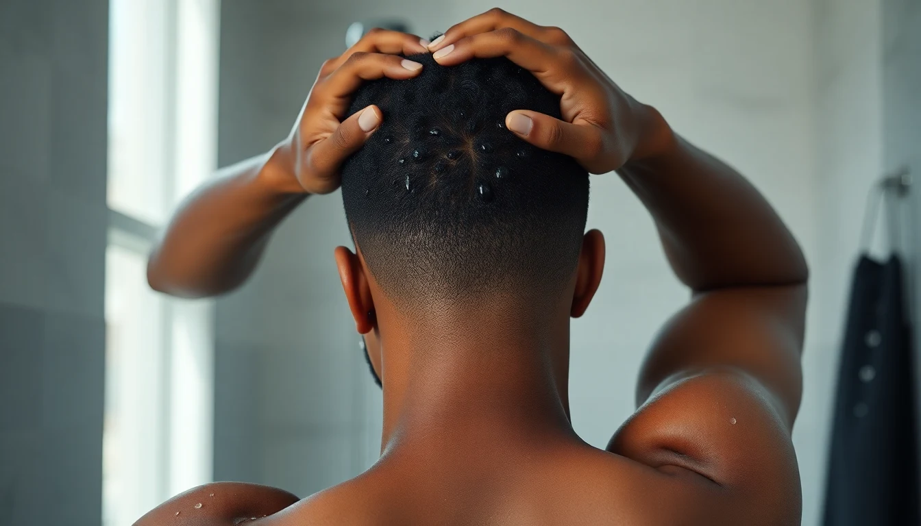 Best Shampoo for 4C Hair: Sulfate-Free Picks That Actually Clean — man washing hair with shampoo