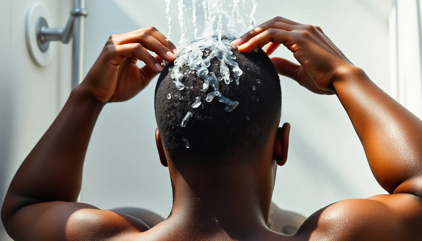 Best Shampoos for Black Men: Growth, Moisture, and Damage Control — man washing hair with shampoo