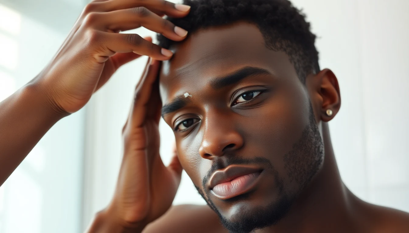 Best Shampoo for Smelly Scalp (Men’s Guide) — man applying scalp treatment