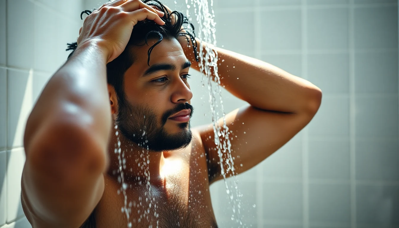 Best Shampoos for Thick, Coarse Hair Men: Cleansing Without Stripping Natural Oils — man washing hair with shampoo
