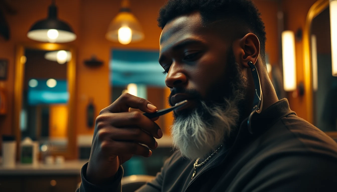 Best Shaving Creams for Black Men: Smooth Shaves, Zero Bumps — man shaving with straight razor