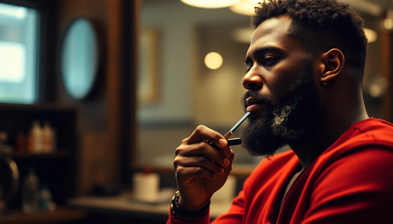 Best Shaving Creams for Black Men: Smooth Shaves, Zero Bumps — man shaving with straight razor