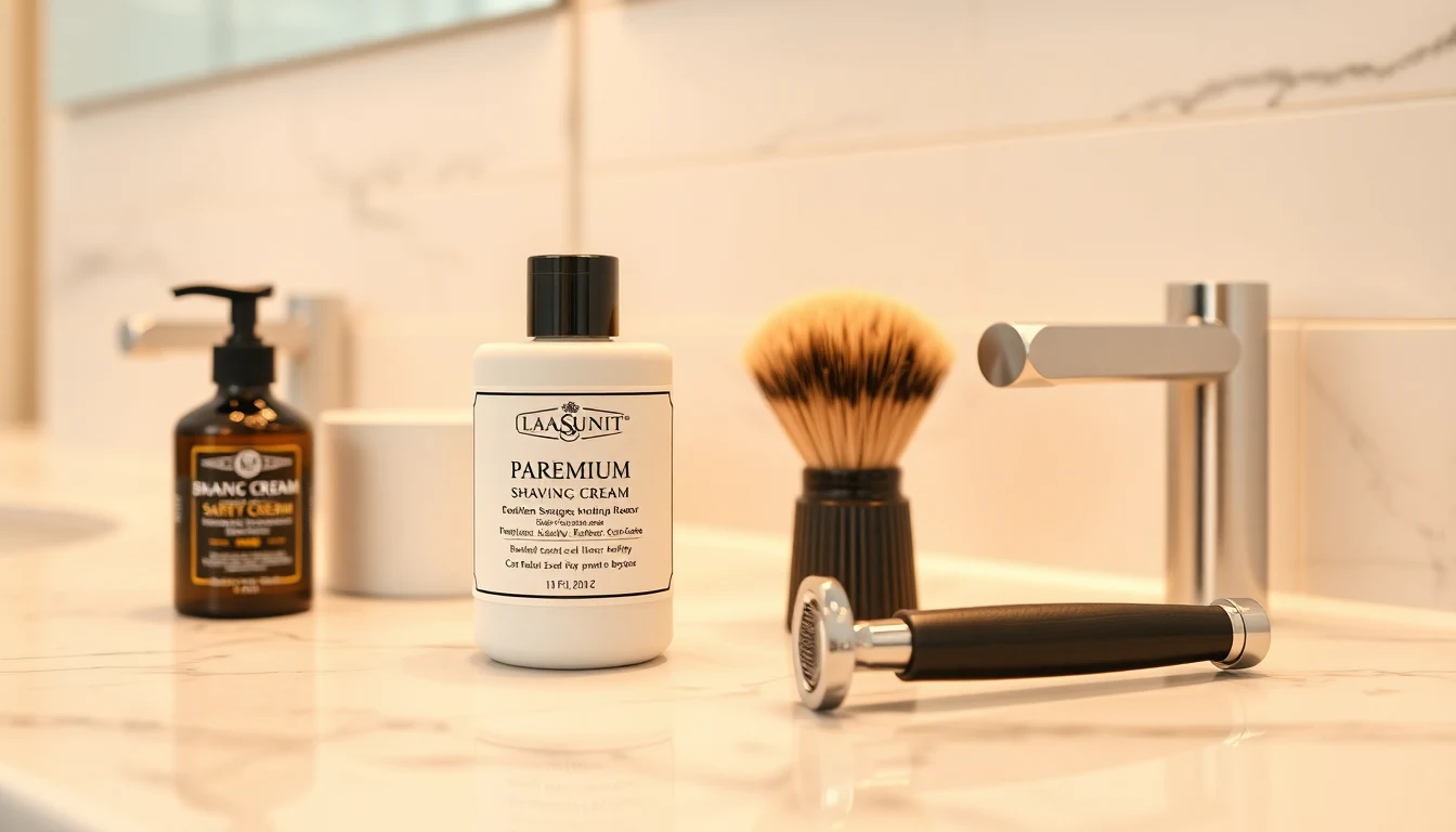 Best Shaving Cream for Wet/Dry Electric Shavers — shaving products flat lay