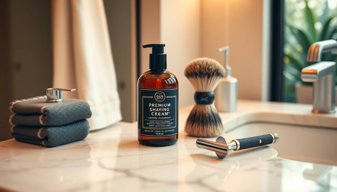 Best Shaving Cream for Wet/Dry Electric Shavers — shaving products flat lay
