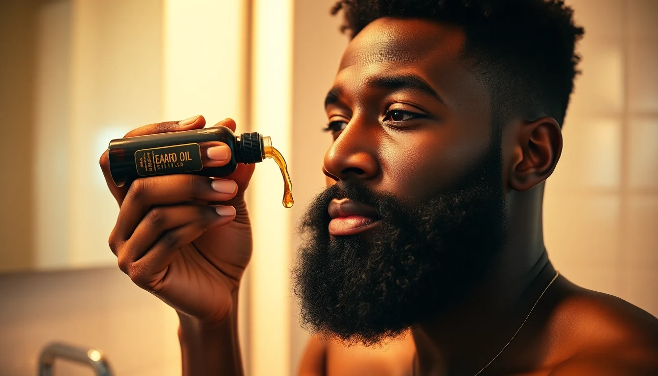 Best Smelling Beard Oil (2026) — man applying beard oil to beard