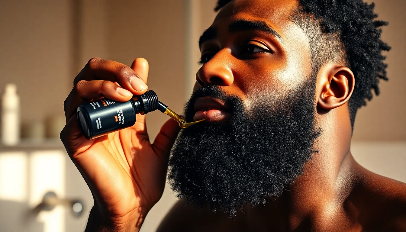 Best Smelling Beard Oil (2026) — man applying beard oil to beard