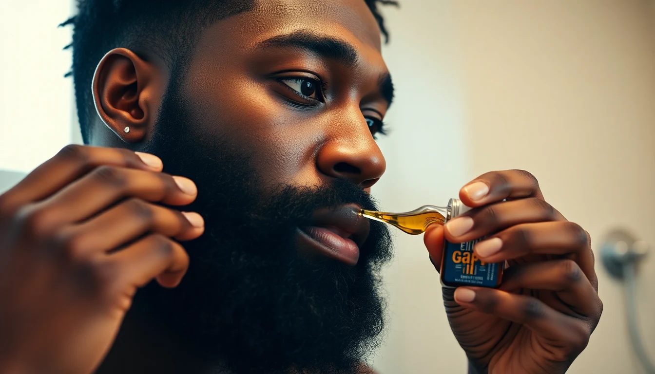 Best Smelling Beard Oil (2026) — man applying beard oil to beard