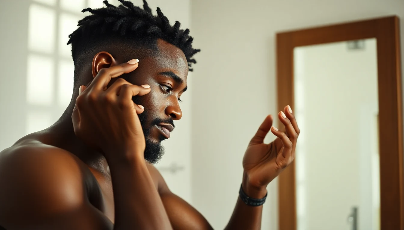 Black Male Hair Care Tips: The Essential Guide (2026) — man applying hair moisturizer