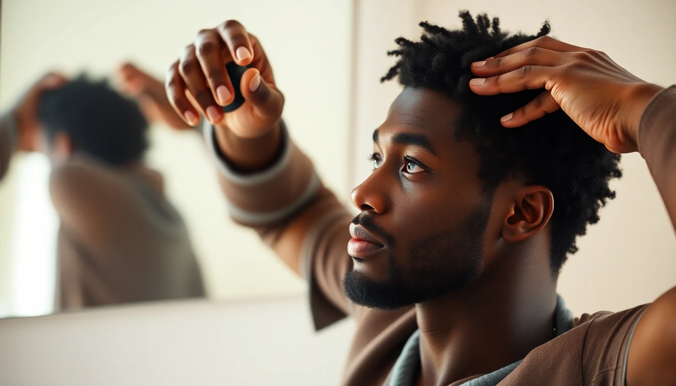 Black Male Hair Care Tips: The Essential Guide (2026) — man applying hair moisturizer