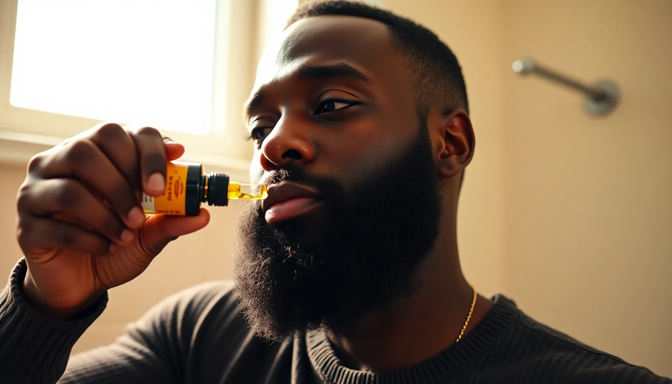 Can You Use Beard Oil on Your Hair? — man applying beard oil to beard