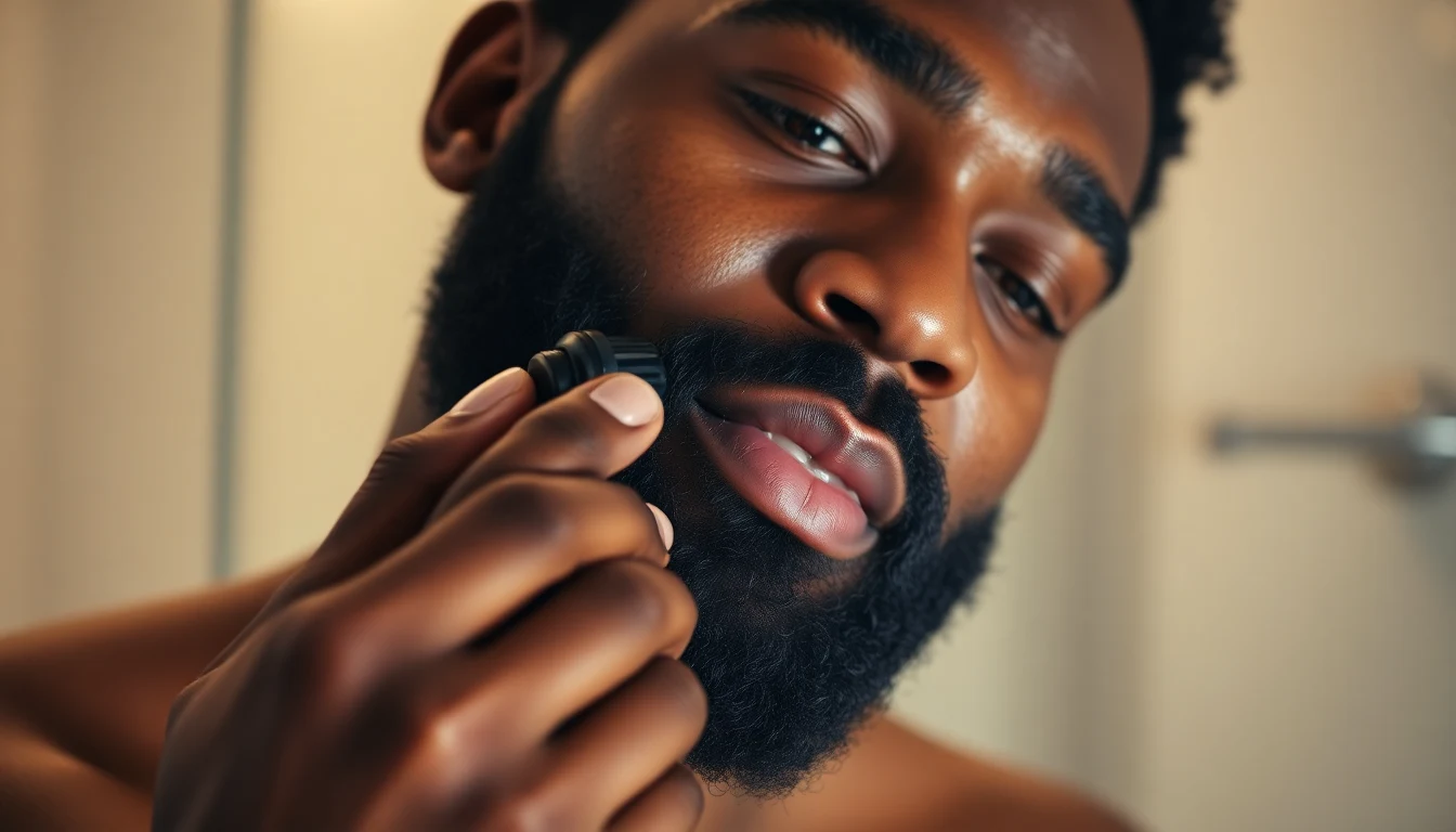 Can You Use Beard Oil on Your Hair? — man applying beard oil to beard