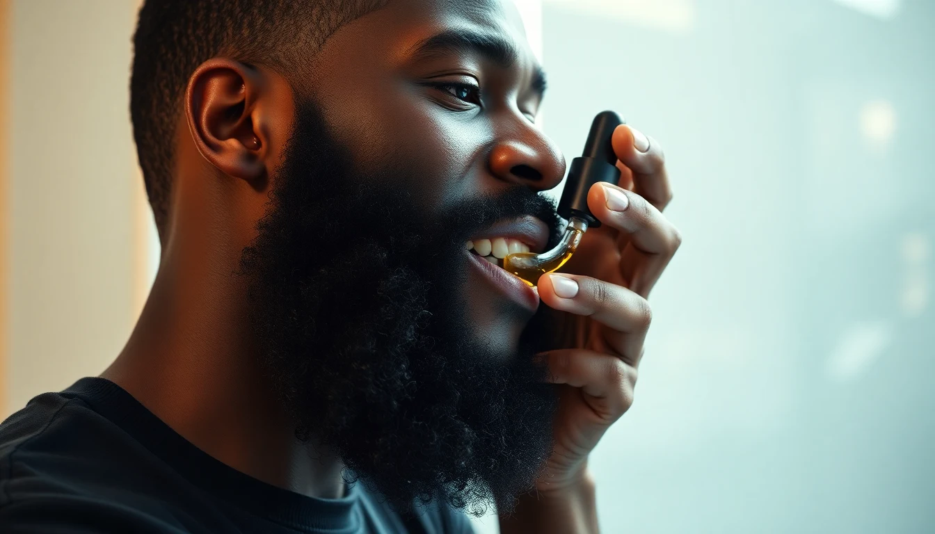 Can You Use Beard Oil on Your Hair? — man applying beard oil to beard