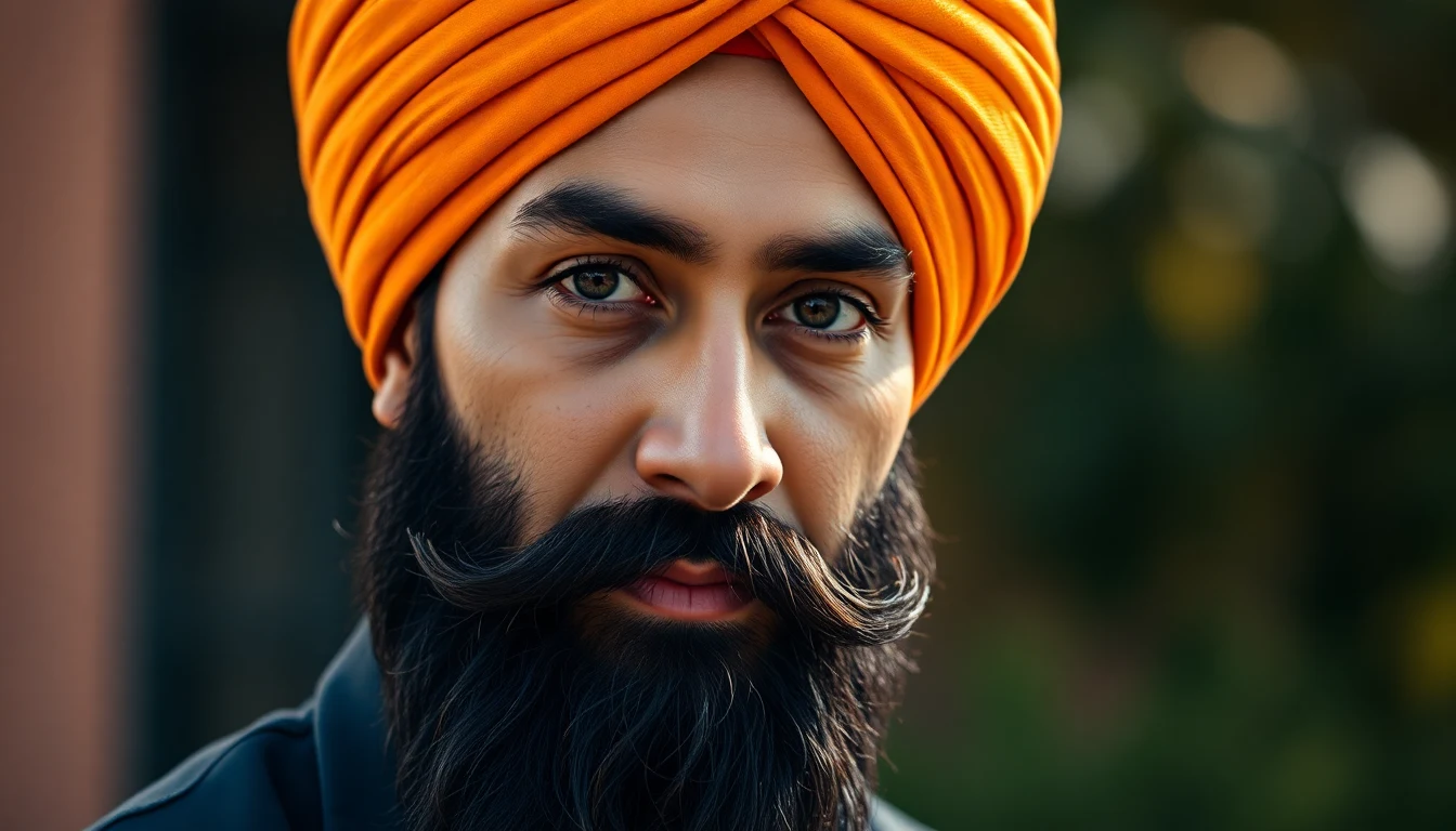 The Champi Tradition in Sikh Hair Care: How Traditional Head Massage Promotes Kesh Health — Sikh man with turban kesh hair care
