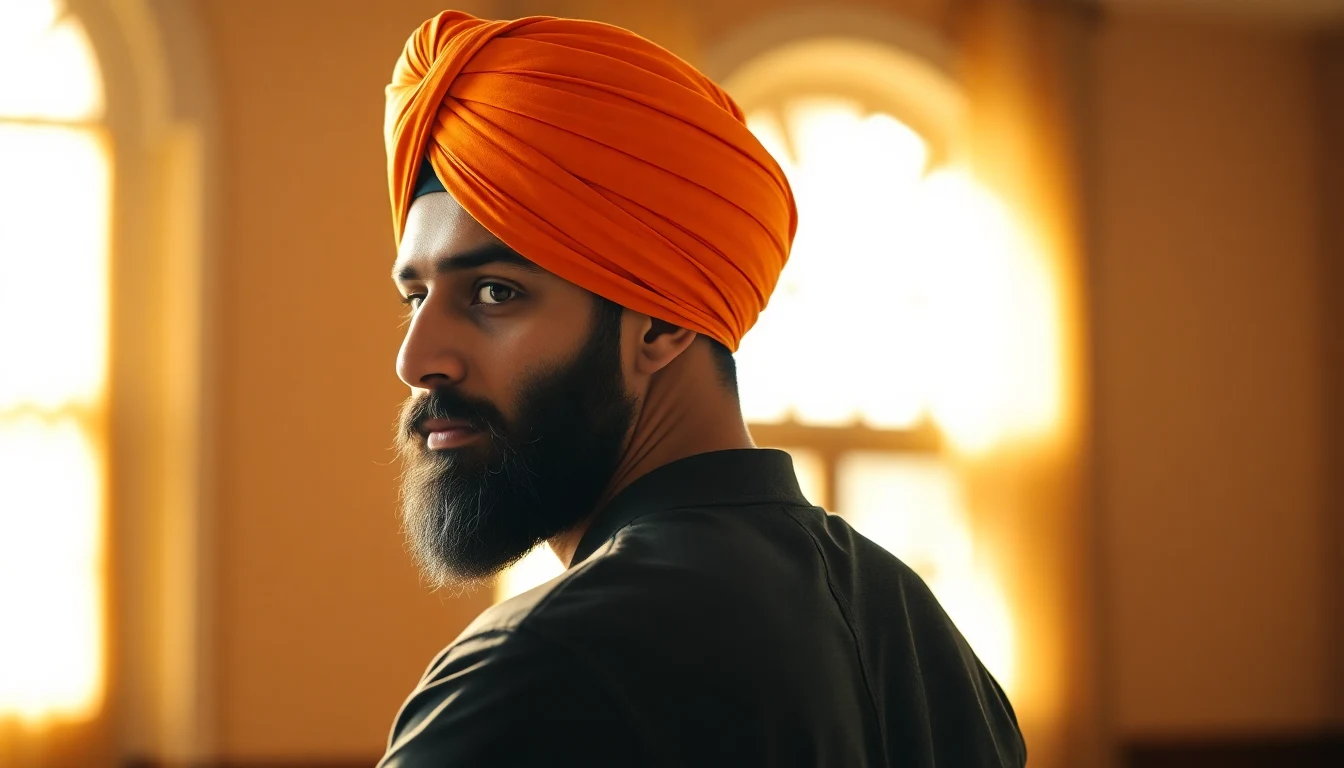The Champi Tradition in Sikh Hair Care: How Traditional Head Massage Promotes Kesh Health — Sikh man with turban kesh hair care