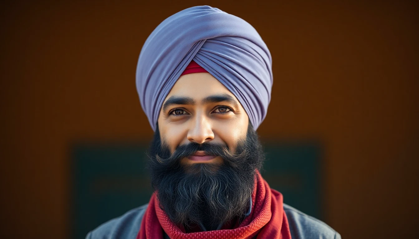 The Champi Tradition in Sikh Hair Care: How Traditional Head Massage Promotes Kesh Health — Sikh man with turban kesh hair care