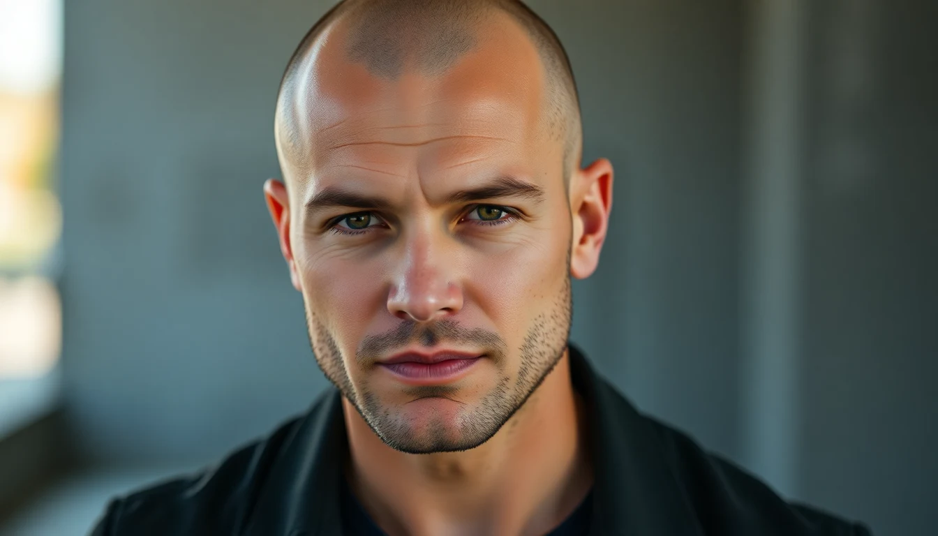 Does Shaving Your Head Make You Look Younger? — confident man with shaved bald head