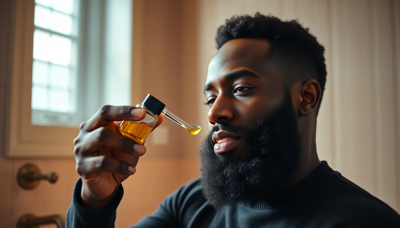 How to Apply Beard Oil the Right Way — man applying beard oil to beard