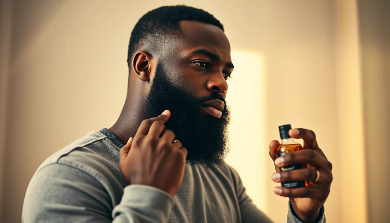 How to Apply Beard Oil the Right Way — man applying beard oil to beard