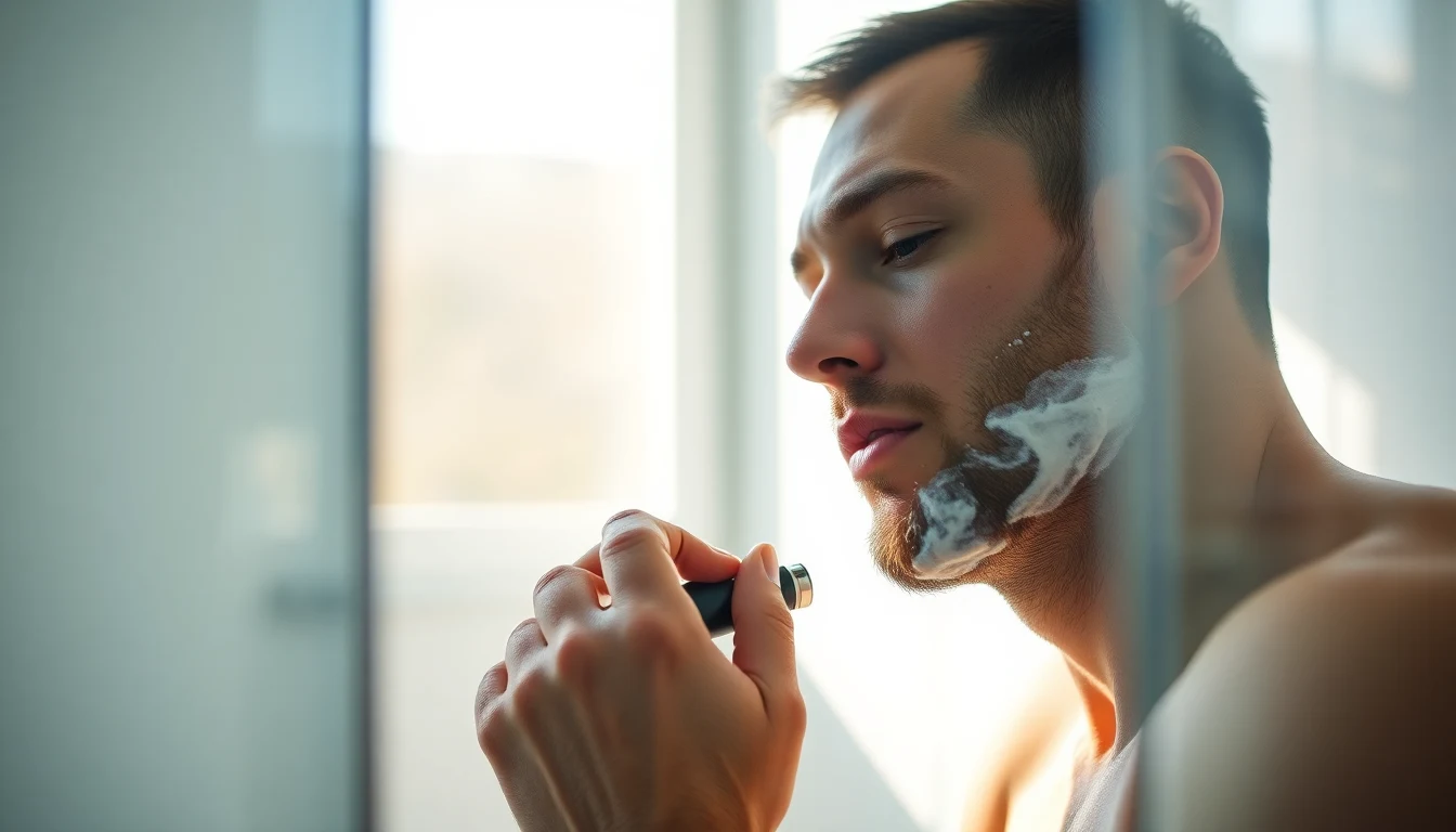 How to Clean an Electric Razor — man using electric razor