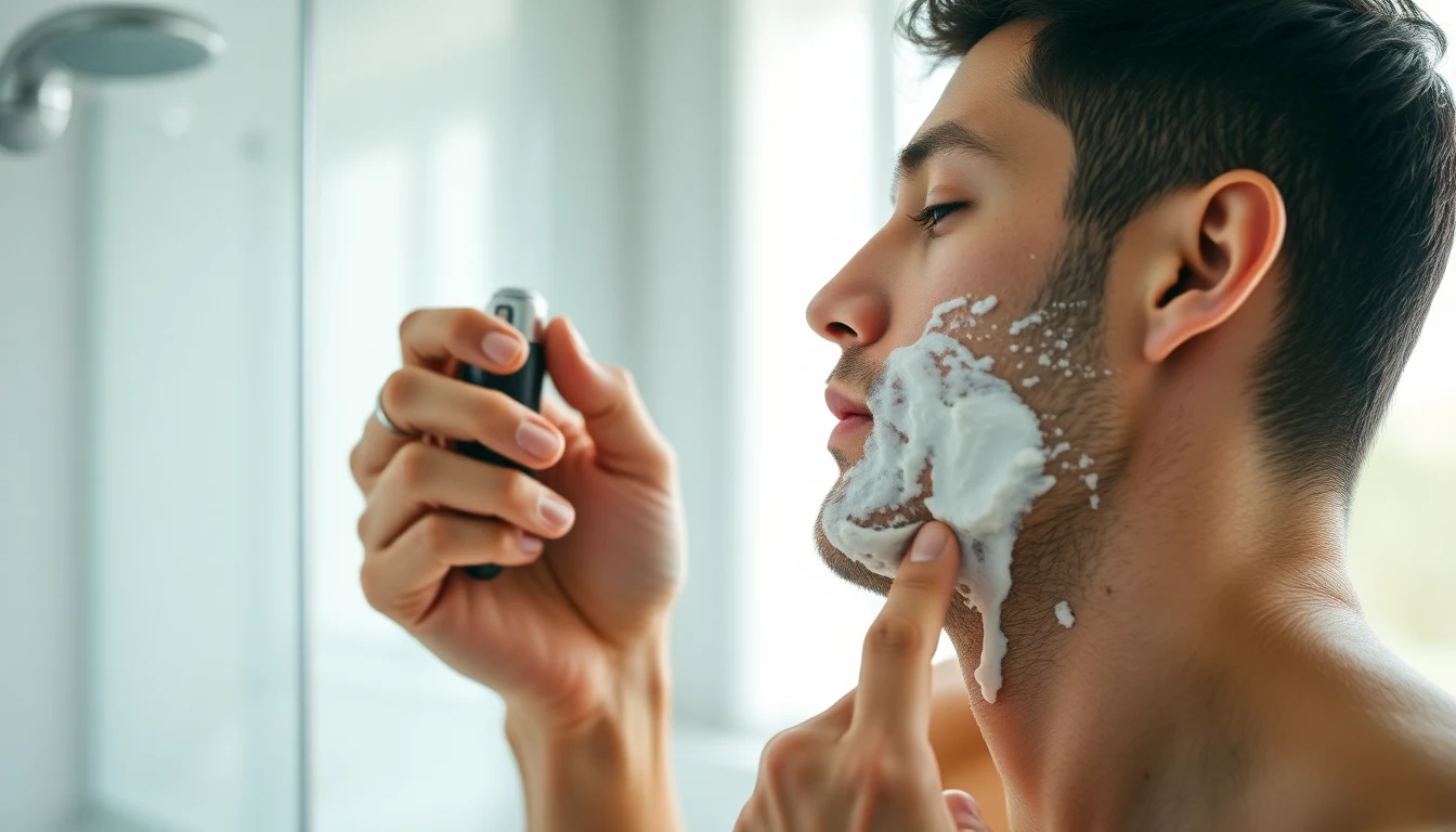 How to Clean an Electric Razor — man using electric razor