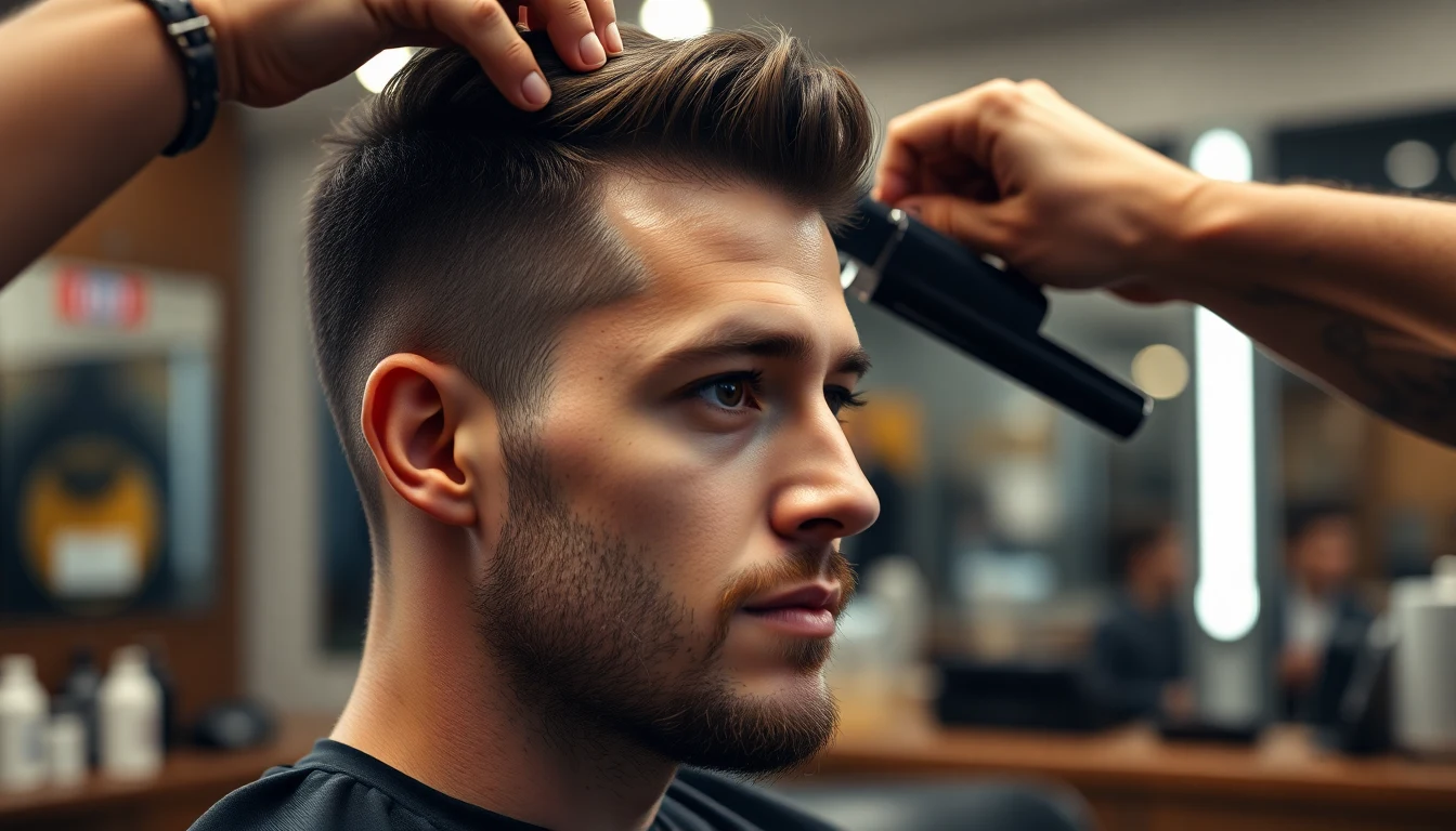 How to Cut Your Own Hair: A Men’s DIY Guide (2026) — man getting a haircut at barbershop