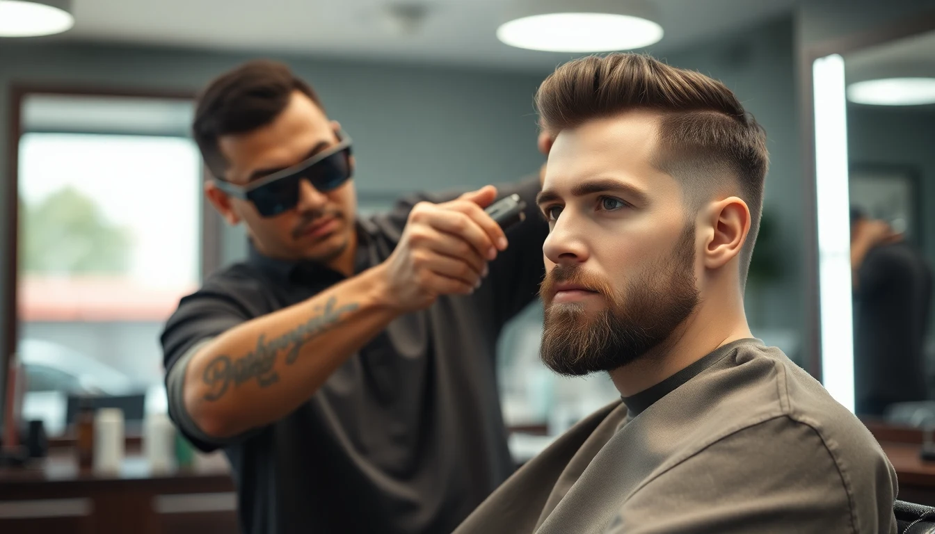 How to Cut Your Own Hair: A Men’s DIY Guide (2026) — man getting a haircut at barbershop