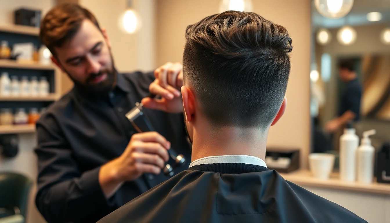 How to Cut Your Own Hair: A Men’s DIY Guide (2026) — man getting a haircut at barbershop