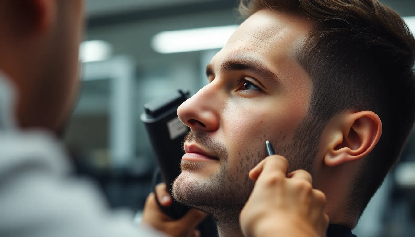 How to Cut Your Own Hair: A Men’s DIY Guide (2026) — man getting a haircut at barbershop