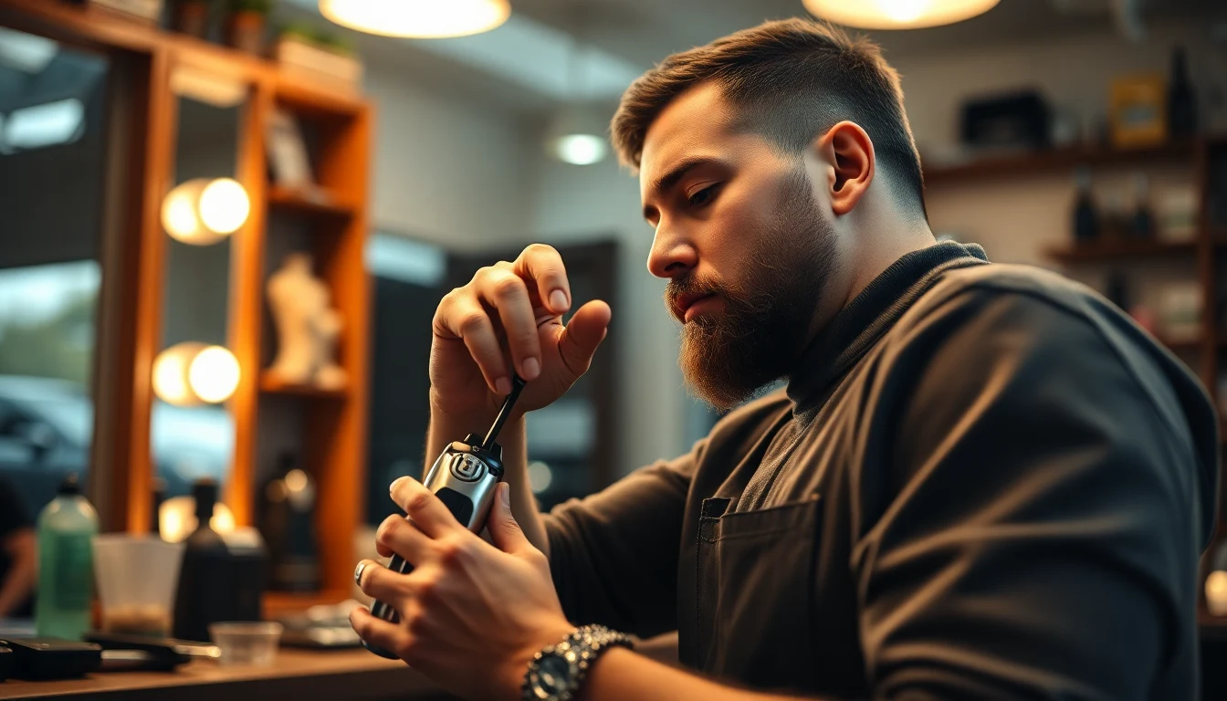 How to Fix Hair Clippers That Won’t Cut — barber maintaining hair clippers