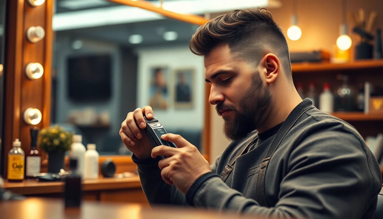 How to Sharpen Clipper Blades at Home (3 Proven Methods) — barber maintaining hair clippers