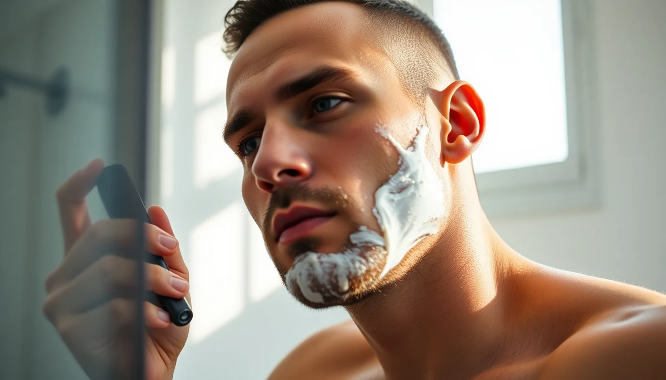 How to Sharpen Electric Razor Blades (Foil and Rotary Methods) — man using electric razor