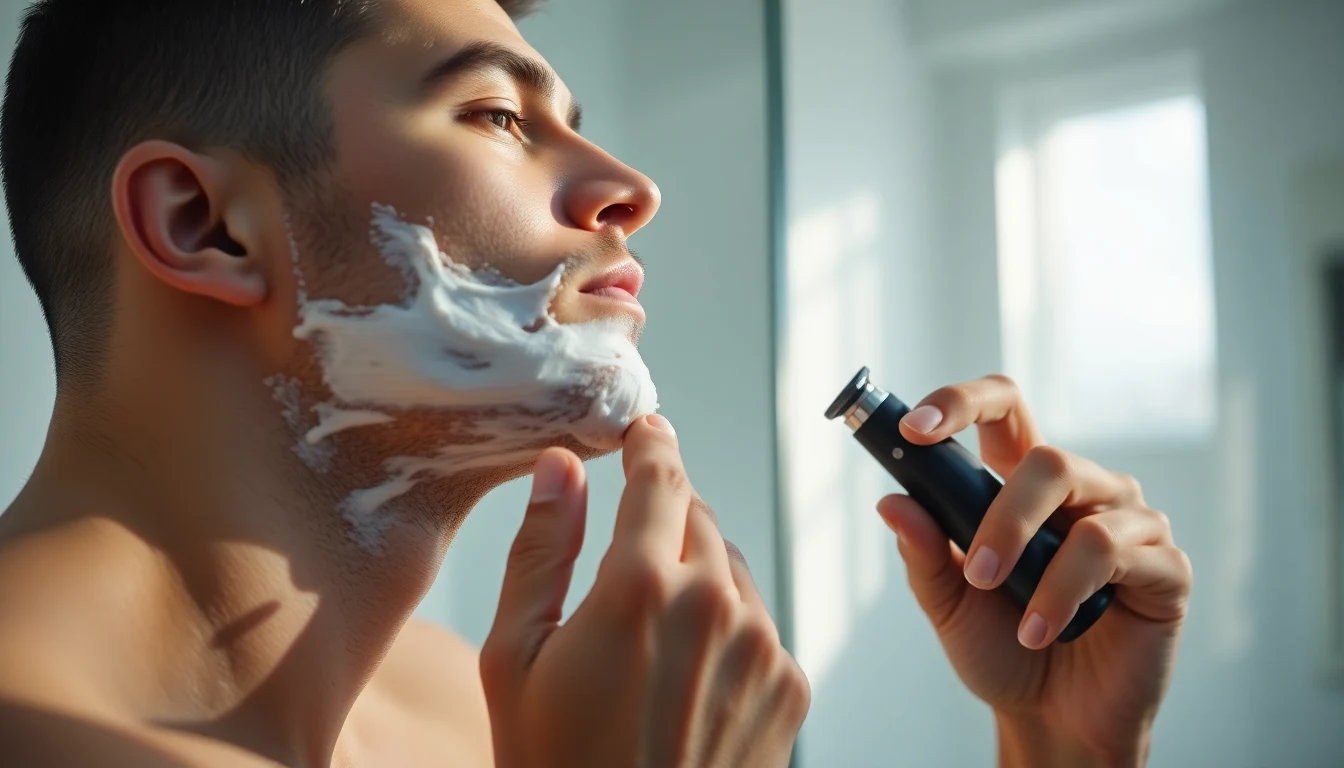 How to Sharpen Razor Blades at Home (3 Methods That Actually Work) — man using electric razor