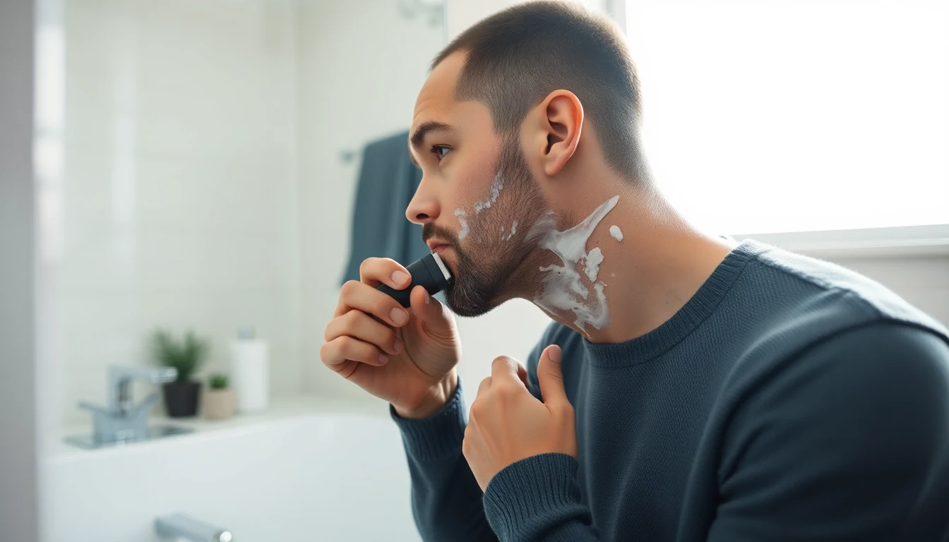 How to Sharpen Razor Blades at Home (3 Methods That Actually Work) — man using electric razor