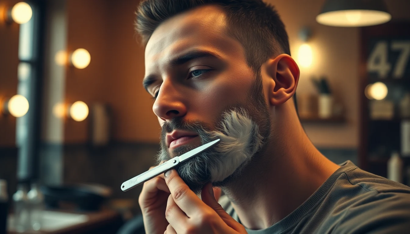 How to Shave with a Straight Razor: Beginner’s Complete Guide — man shaving with straight razor