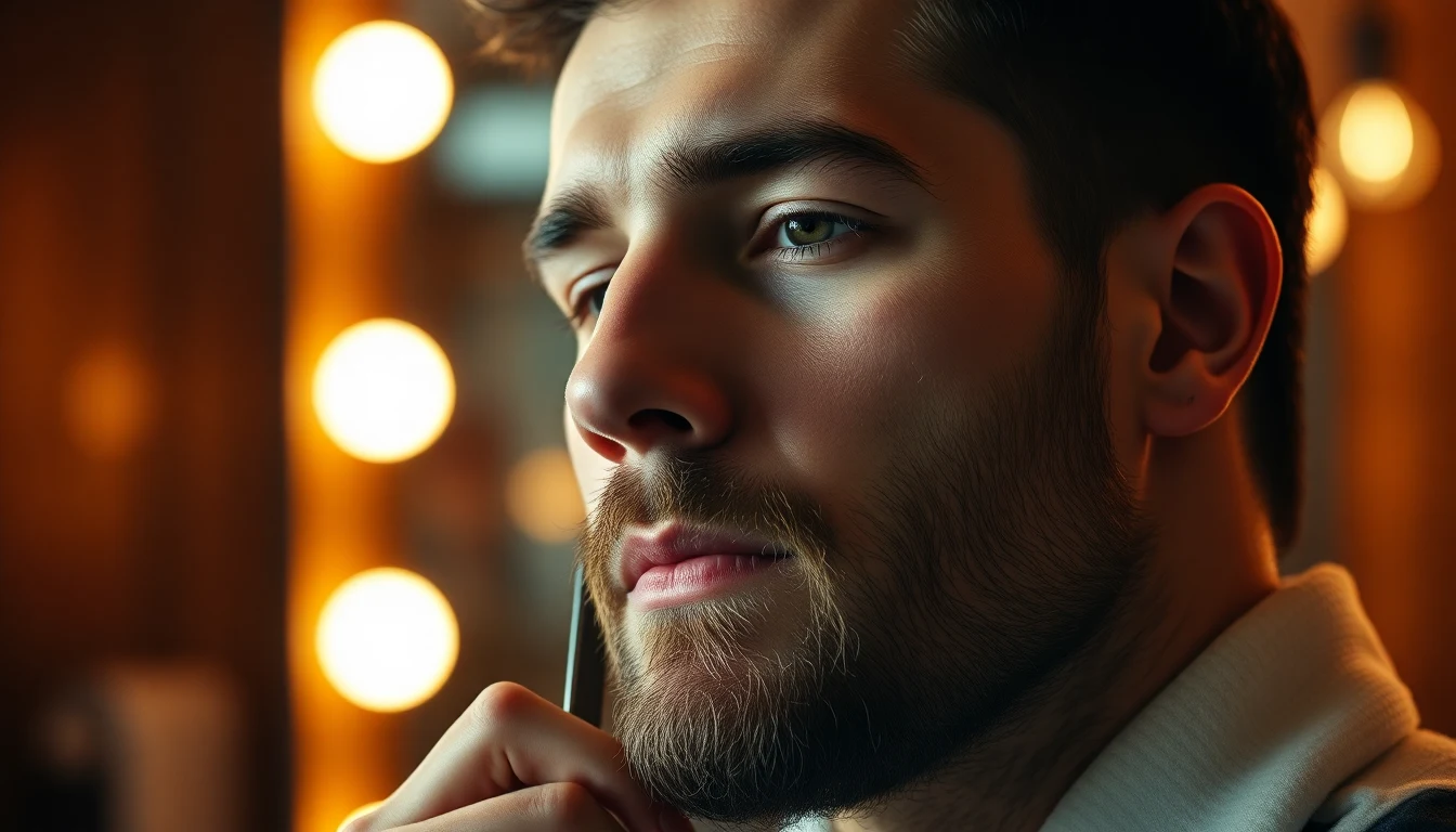 How to Shave with a Straight Razor: Beginner’s Complete Guide — man shaving with straight razor