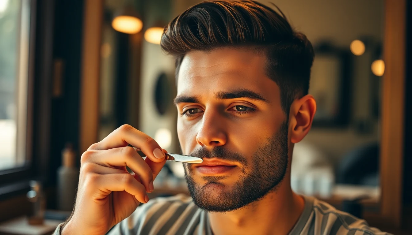 How to Shave with a Straight Razor: Beginner’s Complete Guide — man shaving with straight razor