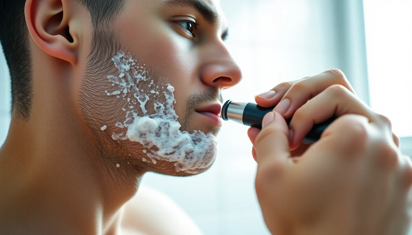 How to Shave with an Electric Razor: Step-by-Step Guide — man using electric razor