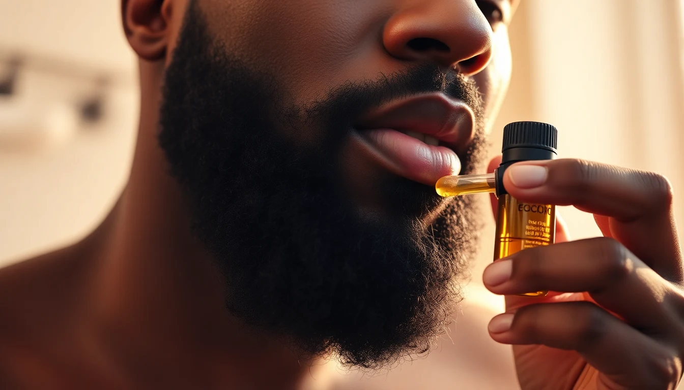 How to Soften Your Beard (7 Methods That Work) — man applying beard oil to beard