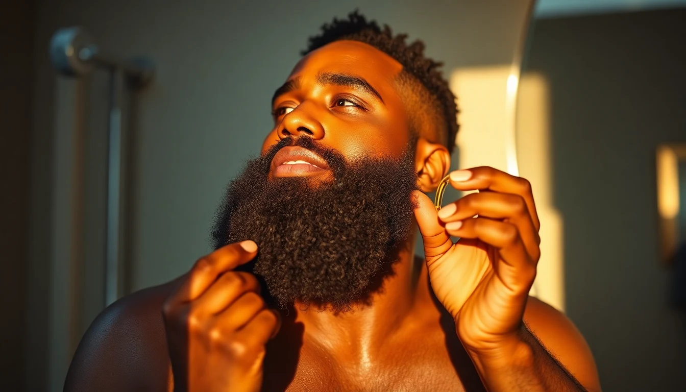 How to Soften Your Beard (7 Methods That Work) — man applying beard oil to beard