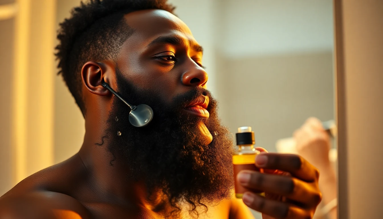 How to Soften Your Beard (7 Methods That Work) — man applying beard oil to beard