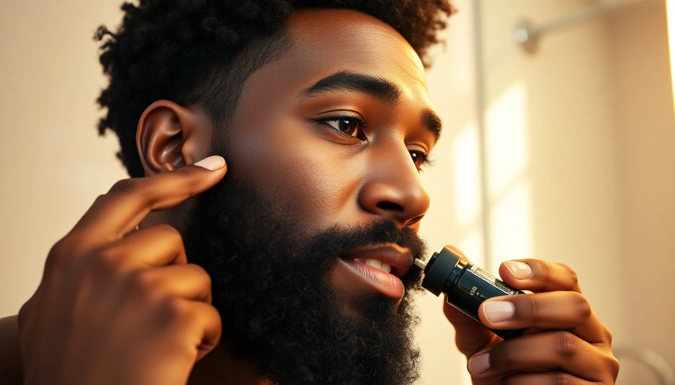 How to Soften Your Beard (7 Methods That Work) — man applying beard oil to beard