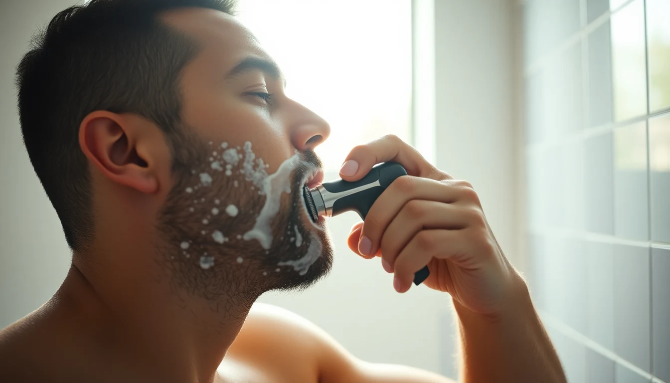 How to Use a Foil Shaver: Complete Step-by-Step Guide — man using electric razor